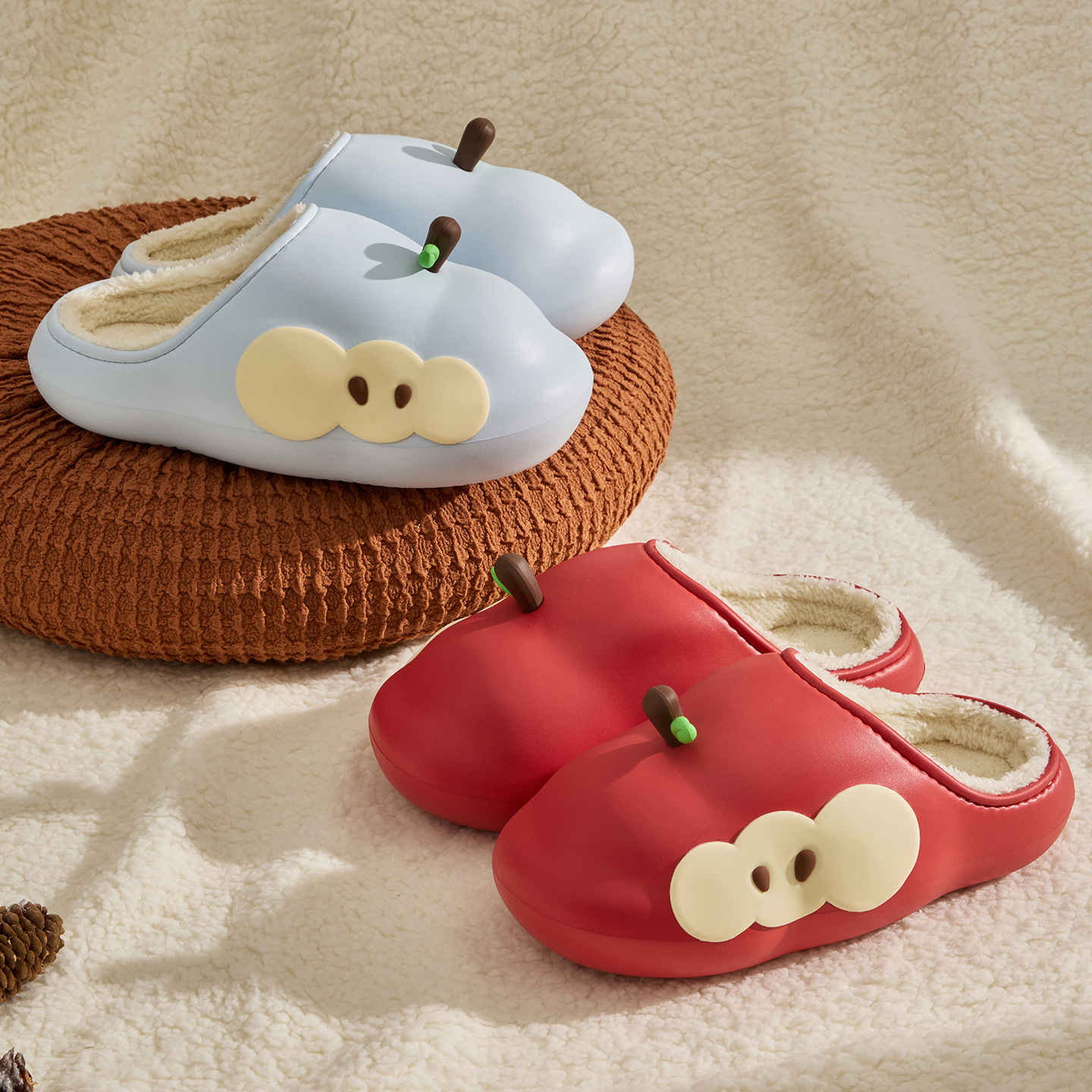 防水棉拖鞋女秋冬季2025新款家居保暖舒适厚底防滑EVA棉鞋男外穿