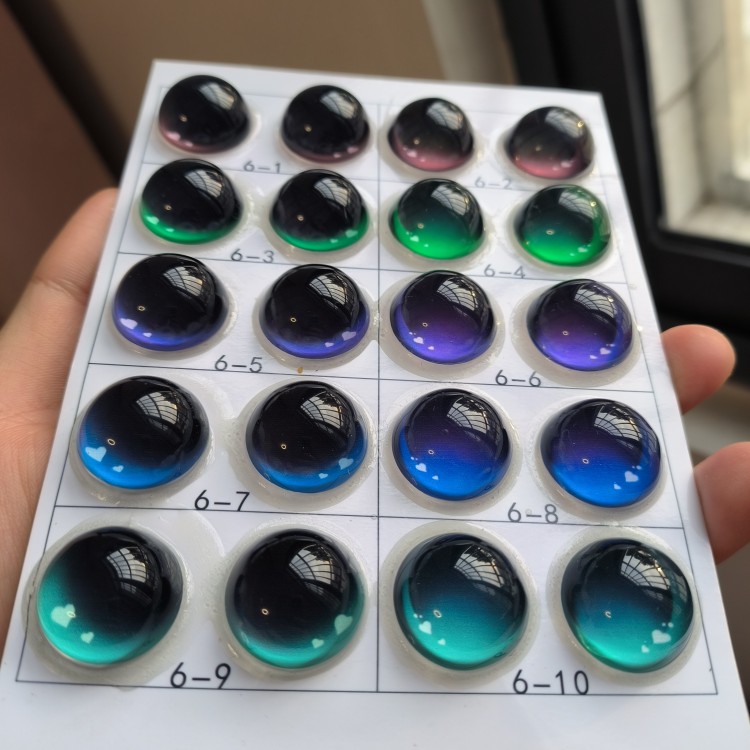 S SS玲娜贝儿磁吸固定眼珠迪士尼改娃眼珠蓝色爱心款玻璃眼球20mm