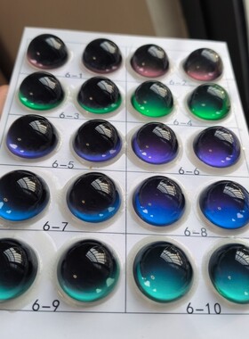 S SS玲娜贝儿磁吸固定眼珠迪士尼改娃眼珠蓝色爱心款玻璃眼球20mm