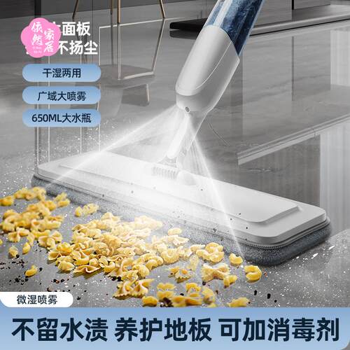 大号平板喷雾喷水拖把拖布家用一拖懒人净干湿两用拖地板神奇用具