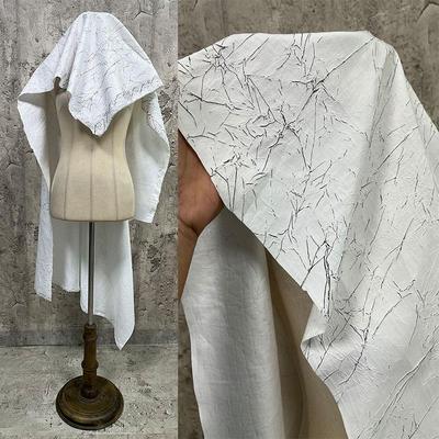 软感压褶皱立体干裂纹理布料