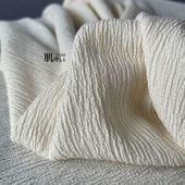 树皮褶皱布料立体提花柔软弹力亲肤垂感连衣裙毕业设计服装 面料