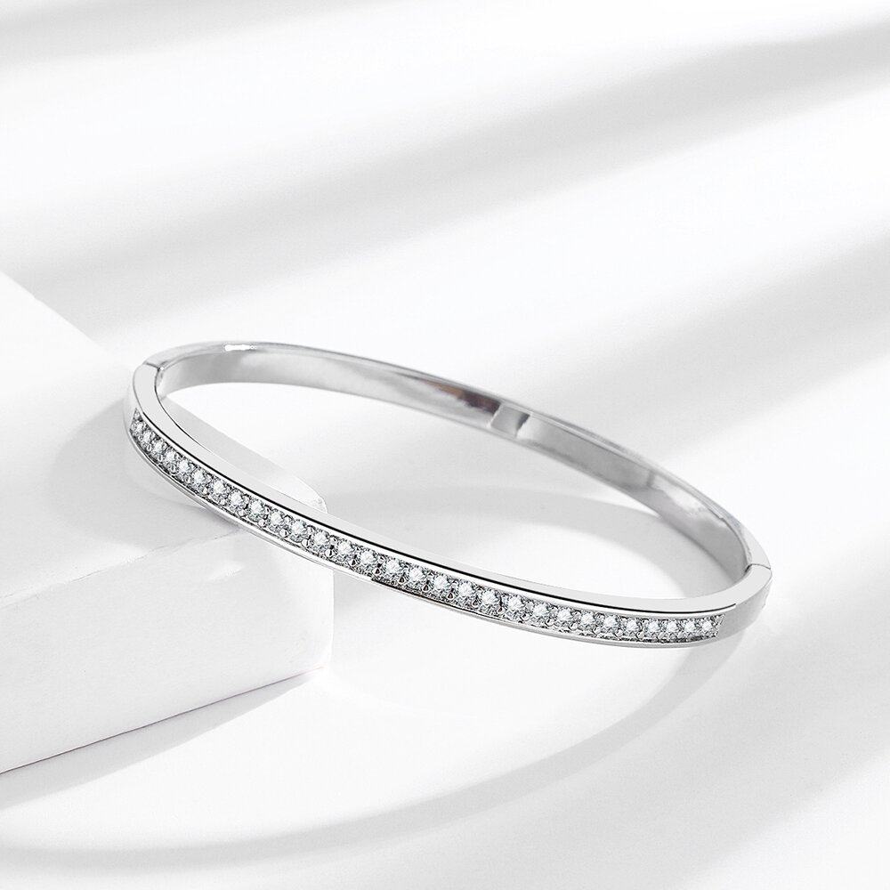 直播热销跨境时尚饰品 欧美气质单排钻满天星手环 窄版满钻手镯女