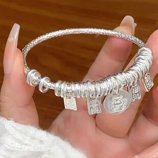 2025新款吉言盘缠招财猫手镯女小众设计轻奢气质精致礼物时尚百搭