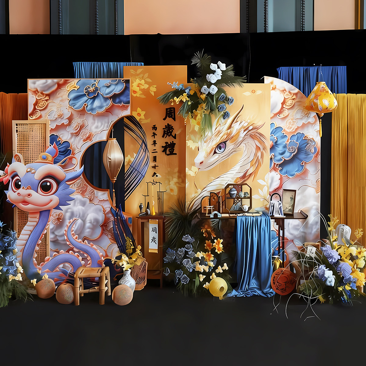 蛇宝宝一周岁礼生日布置场景氛围感装饰男女抓周宴用品背景墙kt板,节庆用品/礼品,装扮布置套餐,淘宝优惠券,粉丝福利购,淘宝优惠卷