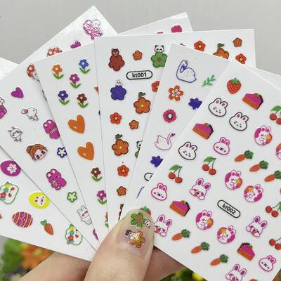 Glow-in-the-Dark Nail Stickers for Kids and Girls, Waterproo