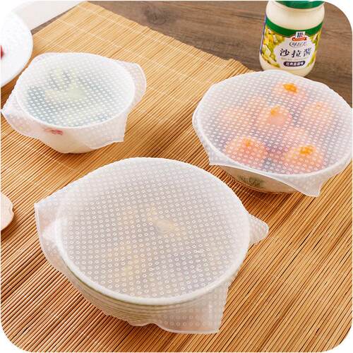 Universal Food-Grade Silicone Lids for Freshness, Sealing, a