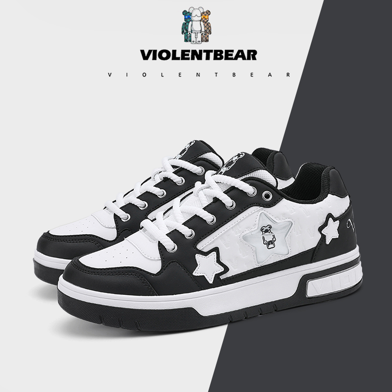 暴力熊星星鞋板鞋秋冬季荧光夜光