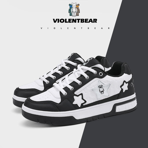 暴力熊星星鞋板鞋秋冬季荧光夜光