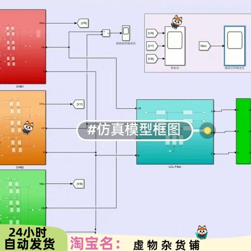 7电平级联H桥逆变器，LCL滤波，载波垂直移位PWM调制，电流谐波小