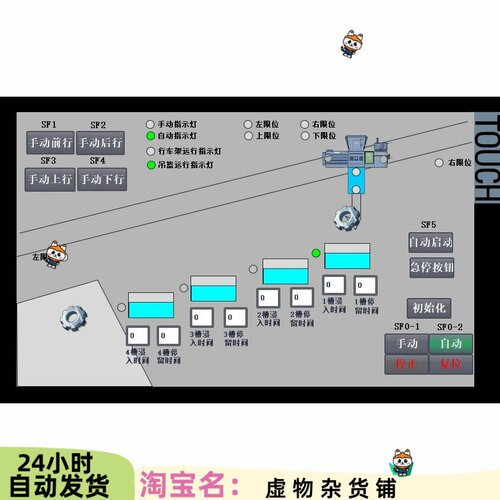 电镀流水线plc设计PLC电镀生产线电镀生产线仿真图V16  s7-12005
