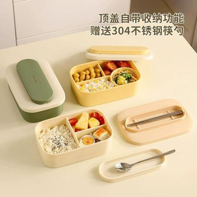 食品级矽胶饭盒可微波炉加热专用上班族分格便当盒保鲜保温密封盒