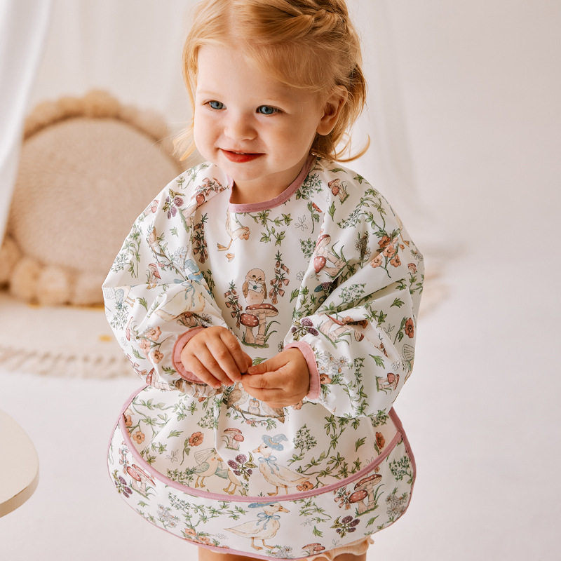 婴儿辅食罩衣一体式防水吃饭围兜专用女儿童衣围嘴2025罩衣裙女辅,童装/婴儿装/亲子装,反穿衣/罩衣,淘宝优惠券,粉丝福利购,淘宝优惠卷