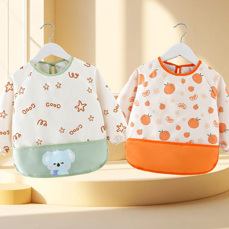 罩衣婴儿辅食专用男防污加宽2025幼儿园进食防水画男女长袖围裙男,童装/婴儿装/亲子装,反穿衣/罩衣,淘宝优惠券,粉丝福利购,淘宝优惠卷