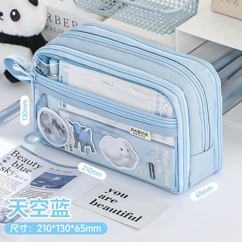 笔袋男生初中生新款男生女生便携手提笔袋小学生超大双层分区开口,箱包皮具/热销女包/男包,痛包,淘宝优惠券,粉丝福利购,淘宝优惠卷