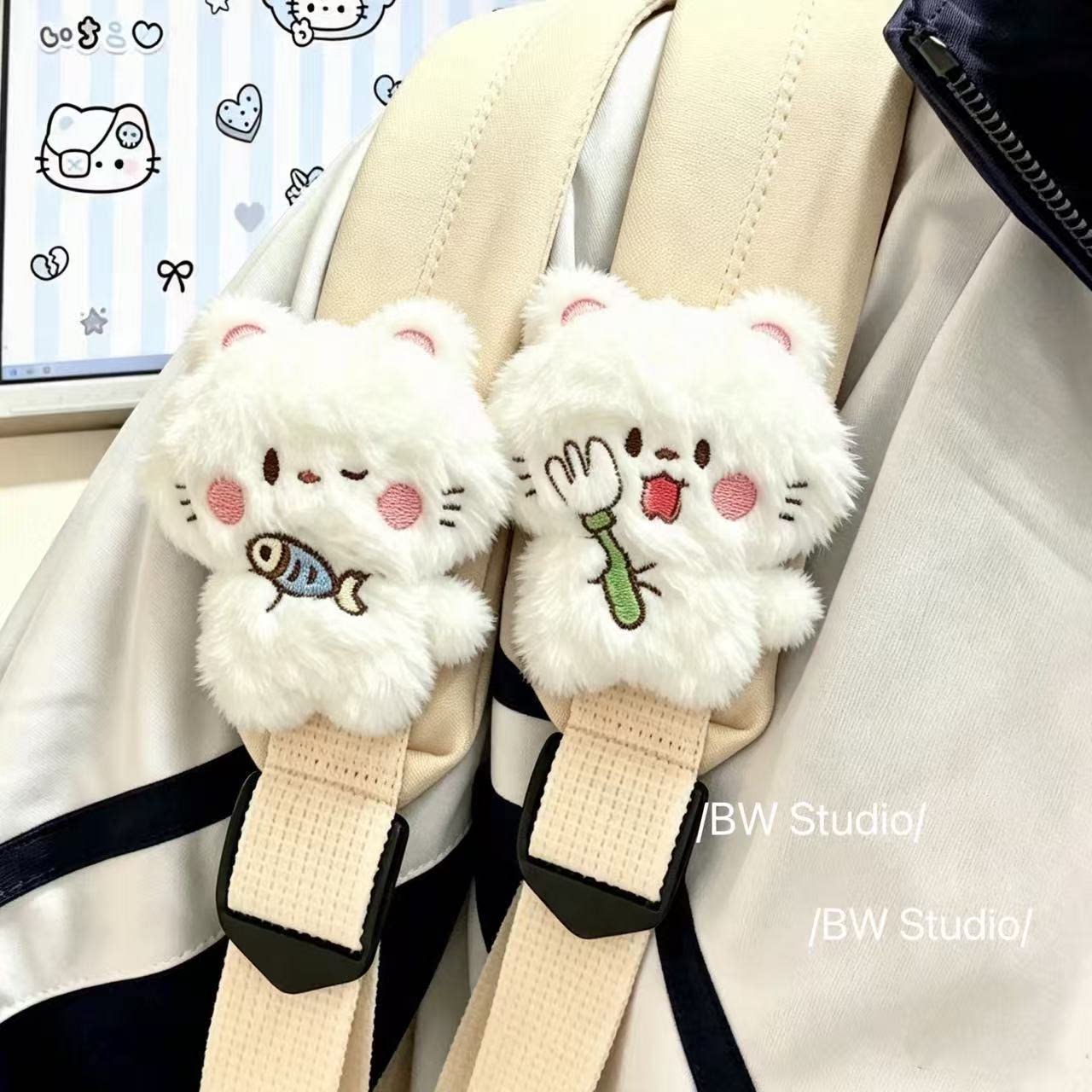可爱卡通毛绒钥匙扣包挂件