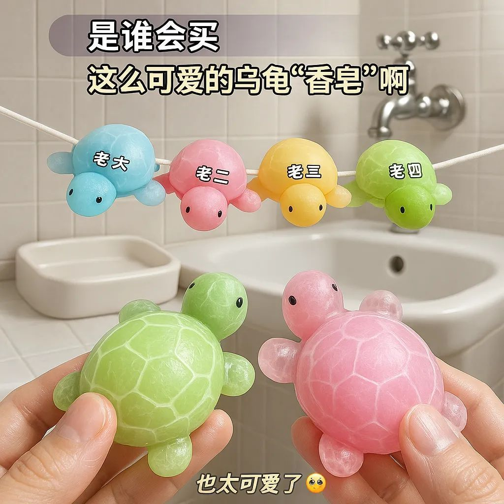 萌趣乌龟手工精油皂儿童亲肤