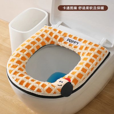 马桶坐垫冬季加绒加厚马桶垫子2025新款四季通用可爱毛绒坐便垫圈