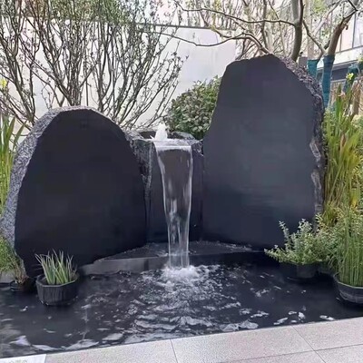 山石流水庭院天然定制异形摆件