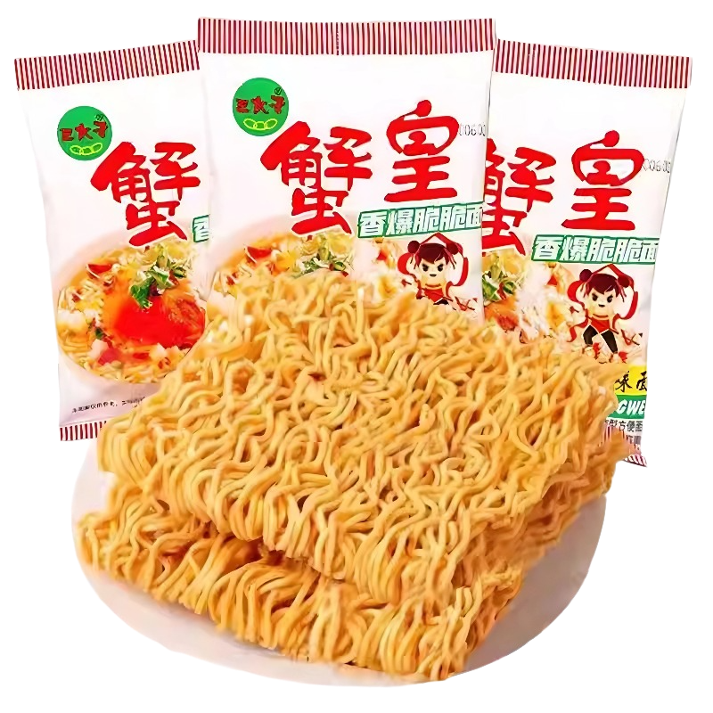 三太子蟹黄味干脆面28g大分量装
