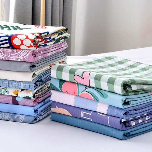 粗布棉格子1.8米单人床单单件舒适裸睡布料睡单不起球细砂老粗布