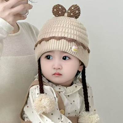 婴儿针织帽秋冬季保暖毛线帽
