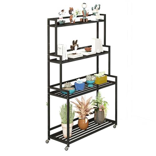 花架置物架阳台多层室外庭院室内客厅落地阶梯式移动带轮摆花架子