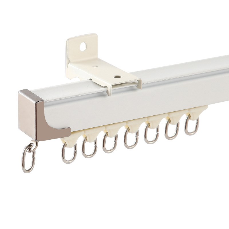 文信铝合金窗帘杆静音窗帘轨道窗帘滑轨导轨顶装窗帘滑道单轨双轨