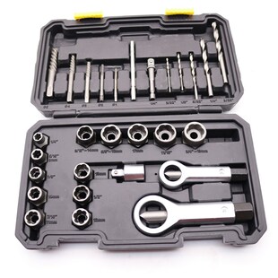 28件套反牙套筒螺母取出器 螺丝螺帽取出器 断头螺丝拆除工具组套