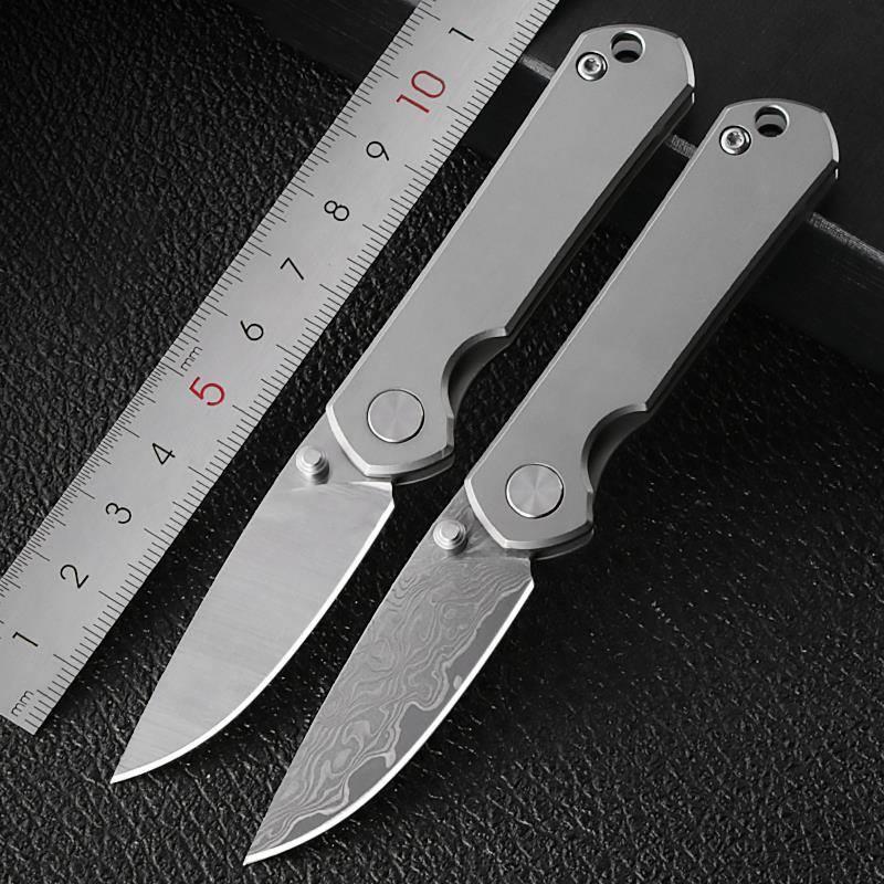 m390粉末钢迷你折叠刀 防身edc钥匙扣小刀锋利户外大马士革折叠刀