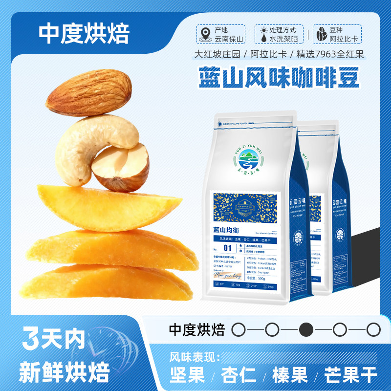 阿拉毕卡云南小粒咖啡1kg咖啡豆