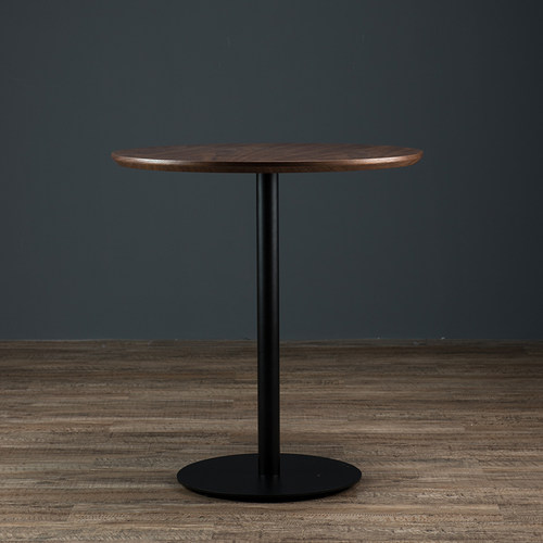 北欧简约小圆桌实木餐桌家用小户型胡桃木咖啡桌餐厅休闲洽谈桌子