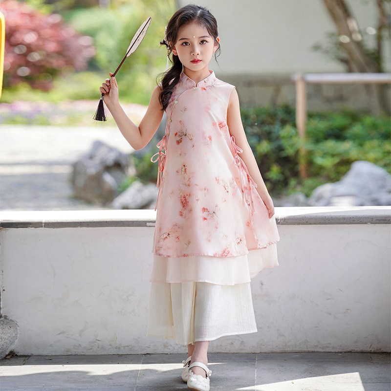 女童旗袍中式儿童国风公主裙2025新款夏装女孩新中式夏季连衣裙