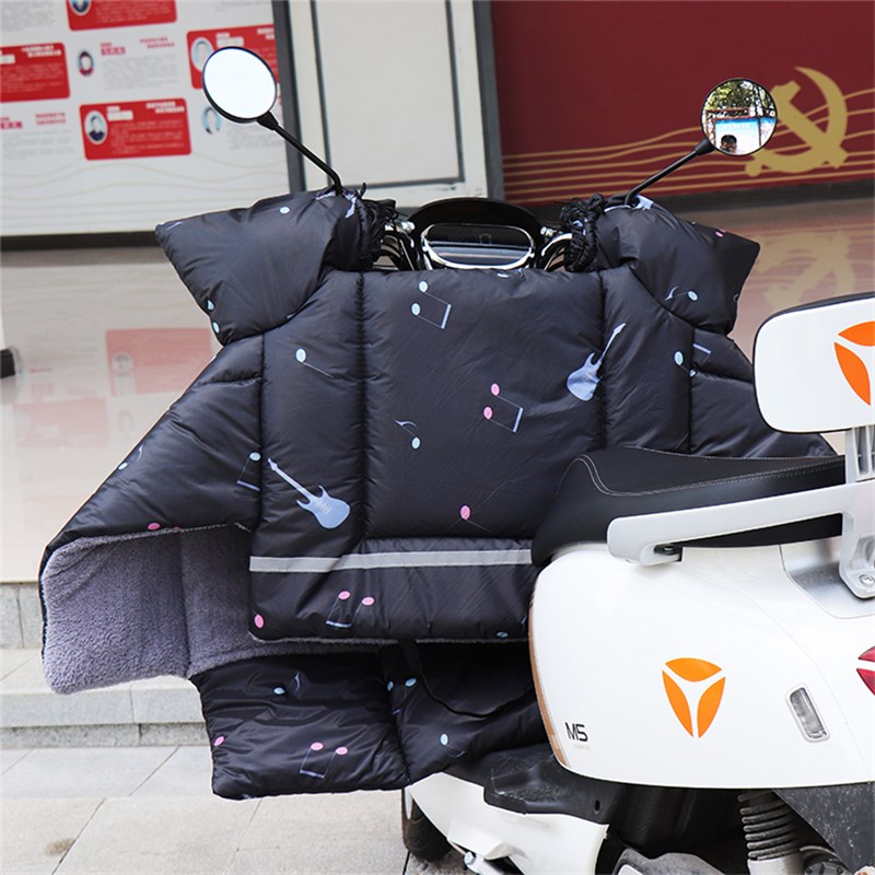 电动机车挡风被冬季加绒加厚加大防寒防雨电动自行车电动车防风罩