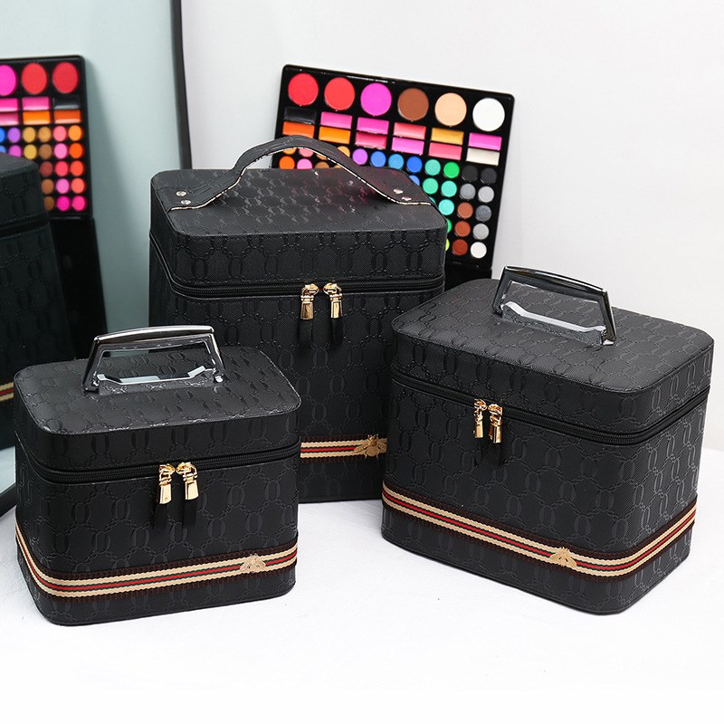 新款化妆包大容量化妆收纳包袋手提定型硬壳大容量防水化妆箱定制