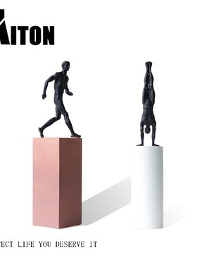 现代抽象体操人物摆件树脂雕塑样板间客厅电视柜玄W关家居软装饰