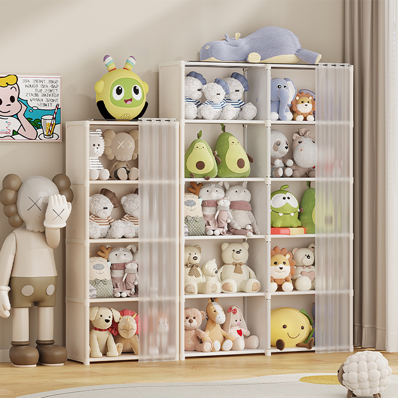 娃娃收纳桶置物架毛绒玩具玩偶公仔收纳神器大容量摆放架展示柜