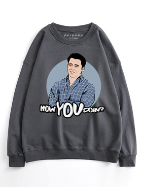 Friendsforever老友记周边乔伊HOW YOU DOIN卫衣帽衫开衫