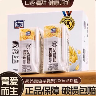 忠厚高钙麦香早餐奶200ml*盒装办公室营养早餐美味牛奶饮品整箱