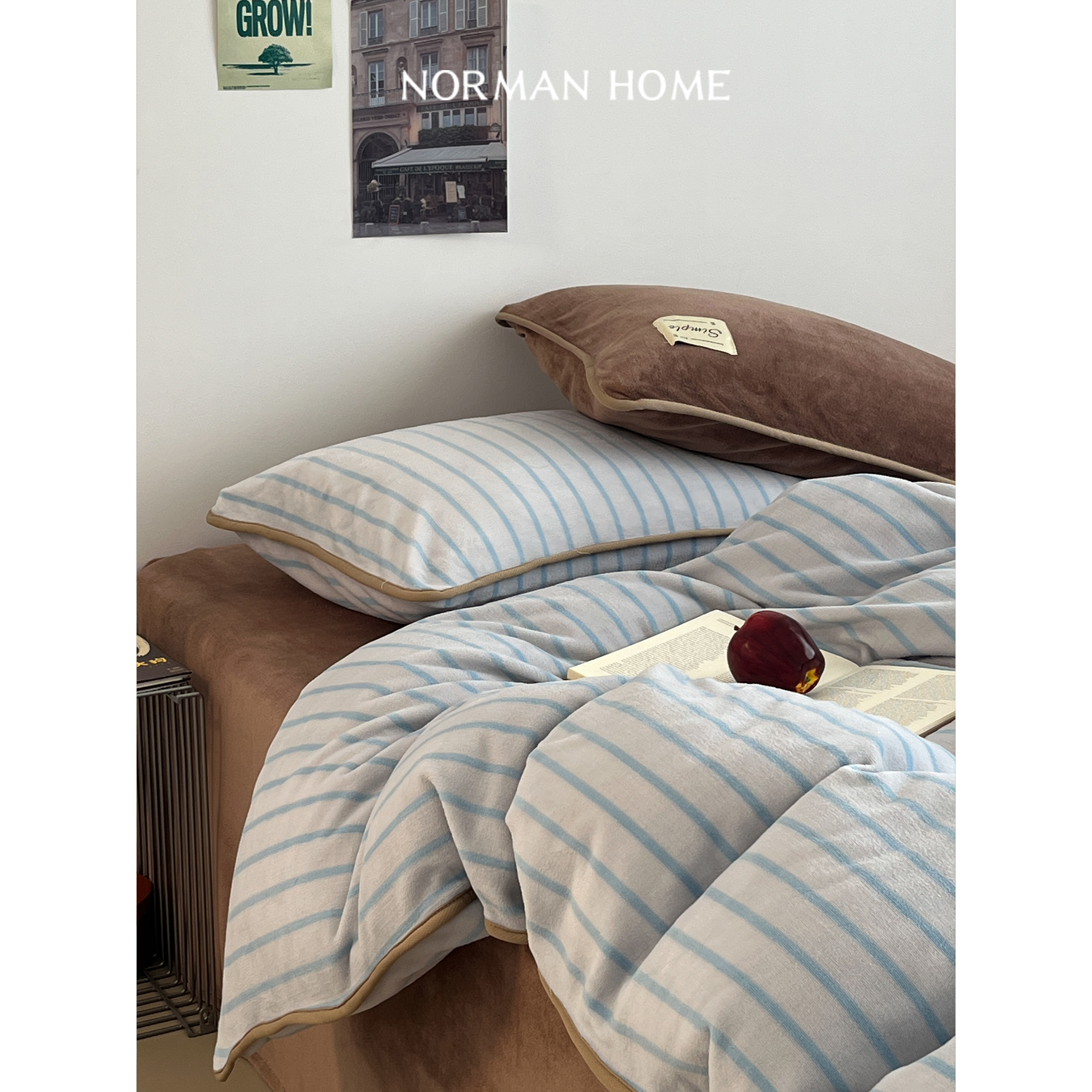 冬季230g加厚牛奶绒防静电四件套