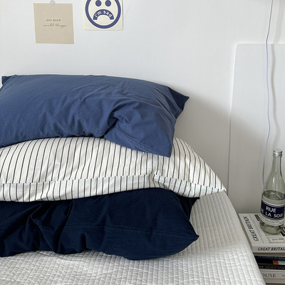 单品搭配纯棉全枕套一对装