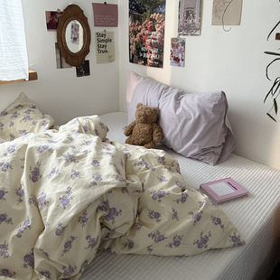 全棉纯棉40支碎花复古被罩单人单件单个150x200x230 单品被套