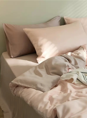 Norman轻奢60支莱赛尔天丝四件套夏季裸睡双面冰丝床单被单被套
