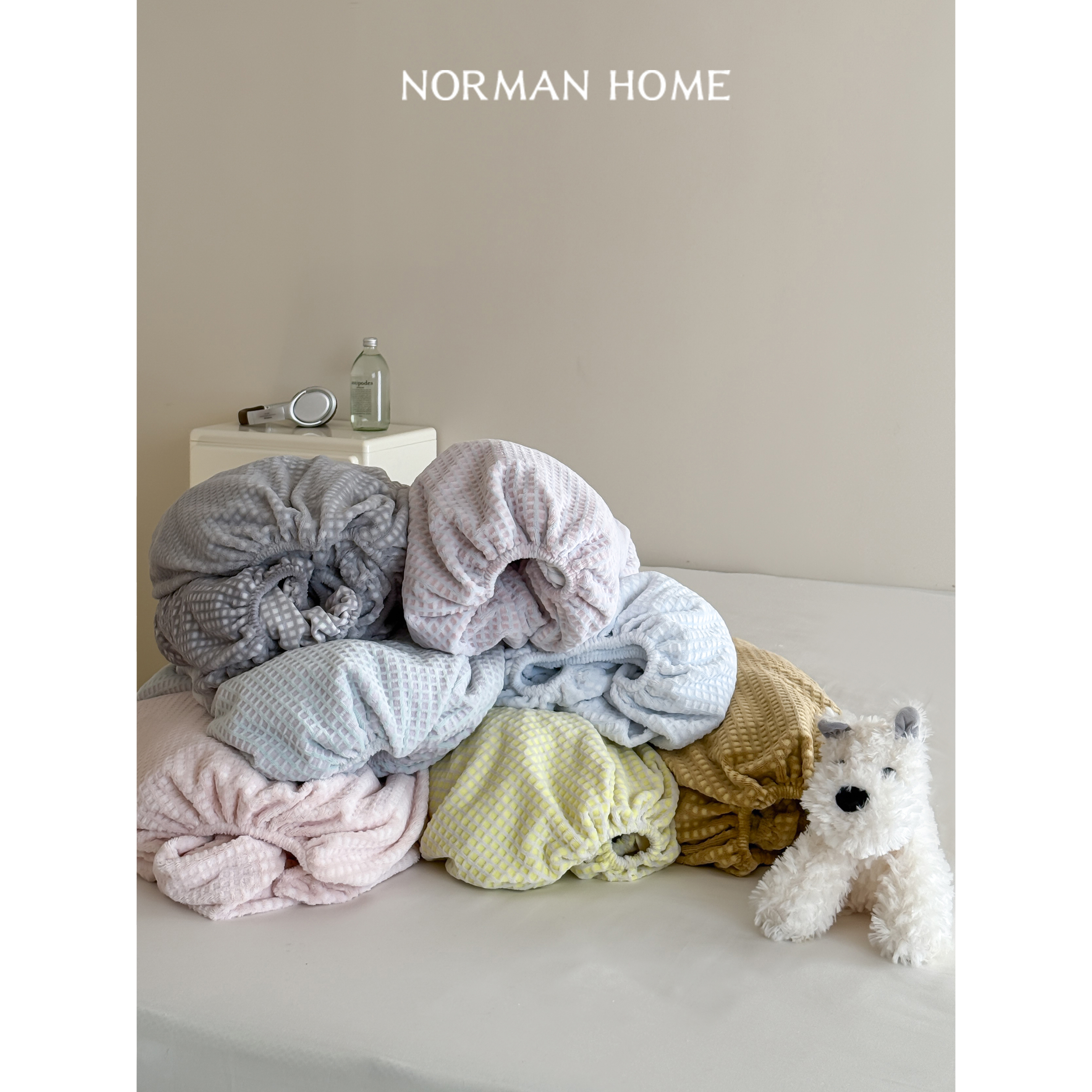 冬季防静电230g牛奶绒床笠单品