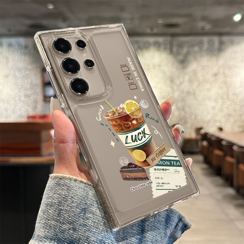 Missvun适用三星s24ultra手机壳新款s23+港式柠檬茶透明保护套S22黑白高级感24创意个性S23小众24+防摔潮流女,3C数码配件,手机保护套/壳,淘宝优惠券,粉丝福利购,淘宝优惠卷