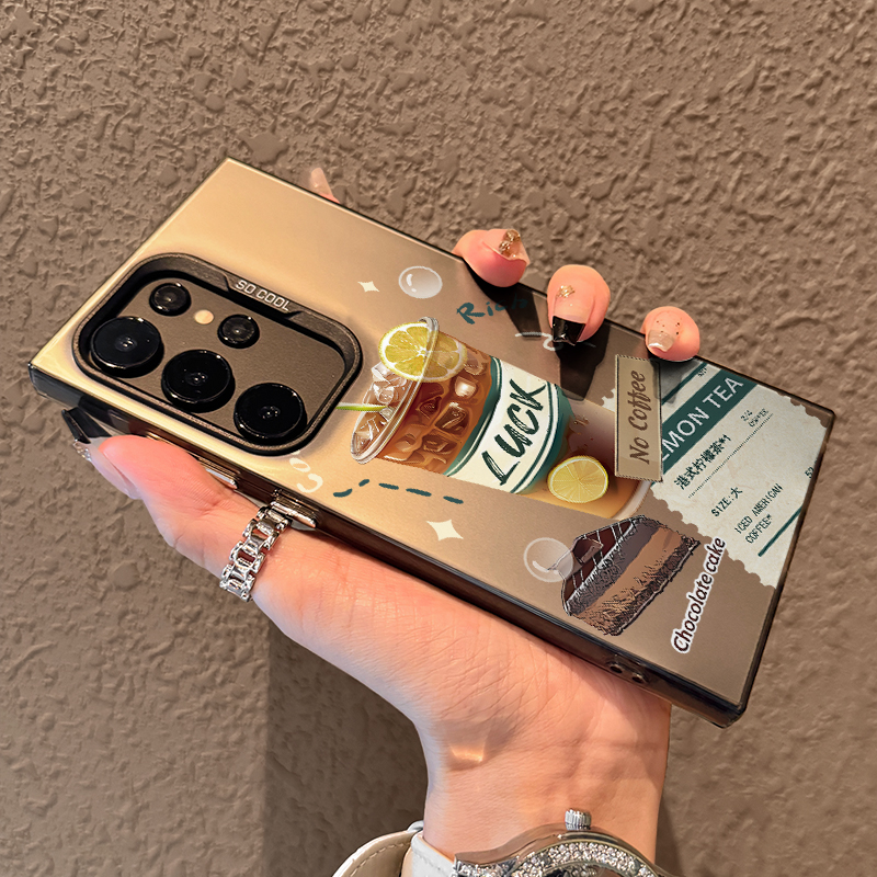 适用于三星手机壳港式柠檬茶