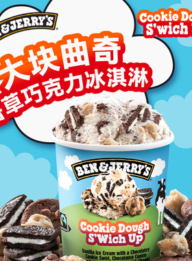 【部分临期】Ben&Jerry's本杰瑞冰淇淋薄荷巧克力原装进口冰激凌