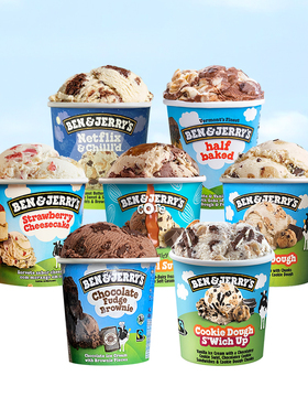 Ben&Jerry's本杰瑞冰淇淋薄荷巧克力布朗尼原装进口冰激凌大桶装
