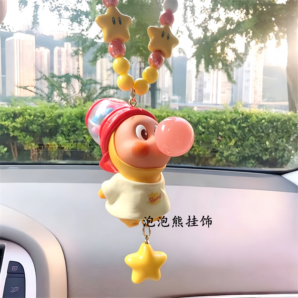 正版123!星星人系列泡泡玛特汽车车载好物挂饰后视镜车挂件吊饰