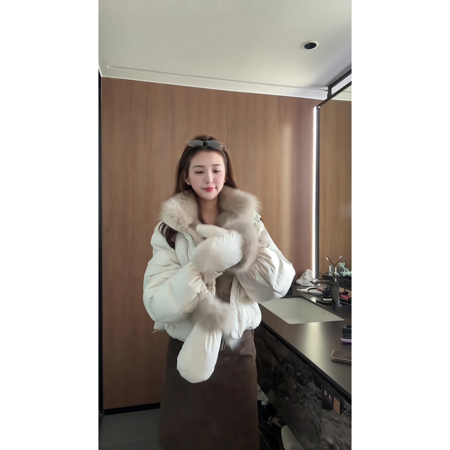 狐狸毛领羽绒服女加厚保暖外套